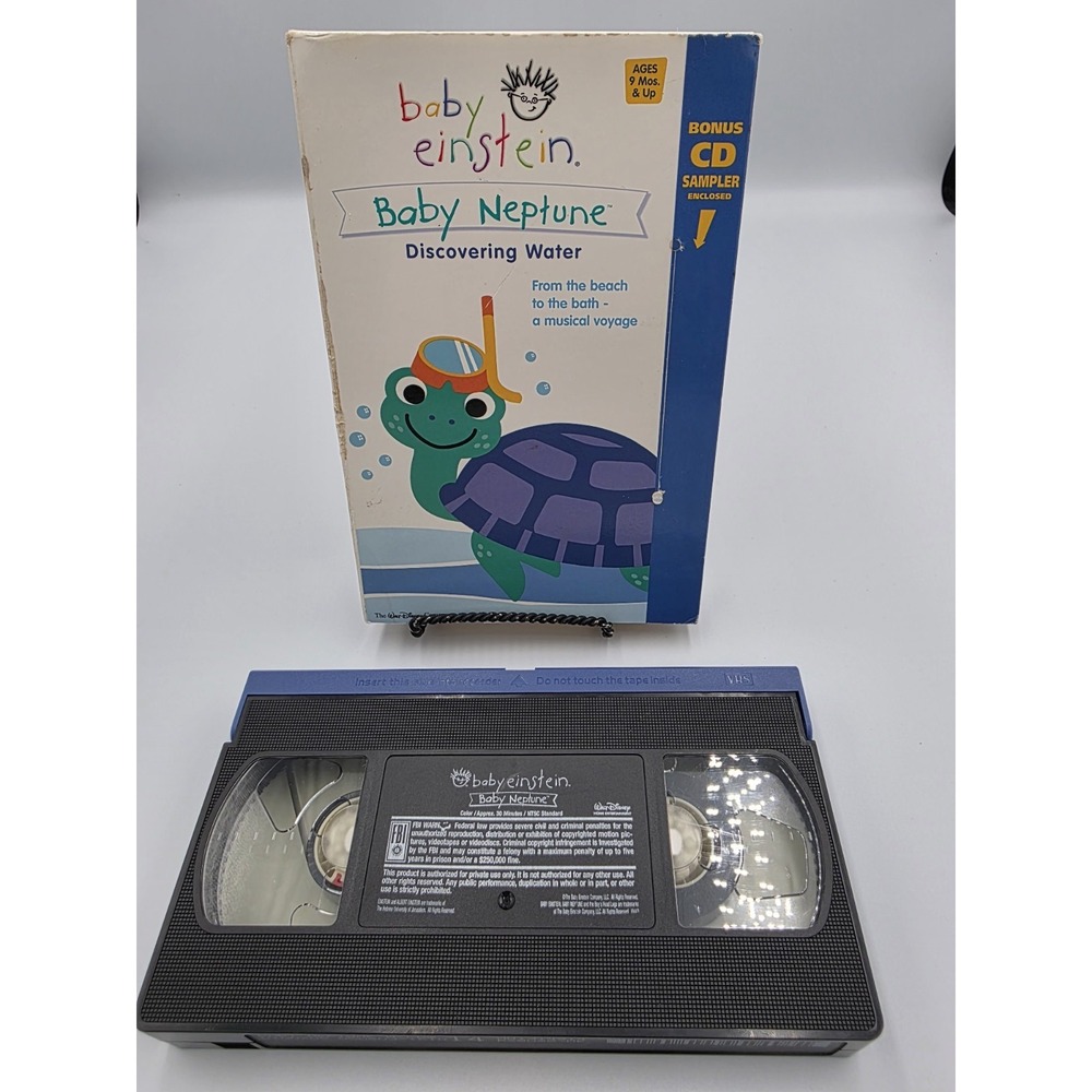 Baby Einstein Baby Neptune Discovering Water‎ VHS NO CD Disney Ages 1 & Up